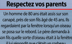 Respectez vos parents dans leur vieillesse