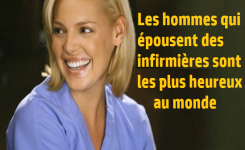 Les hommes qui épousent des infirmières sont les plus heureux au monde