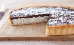 Recette tarte bounty chocolat coco sans cuisson facile